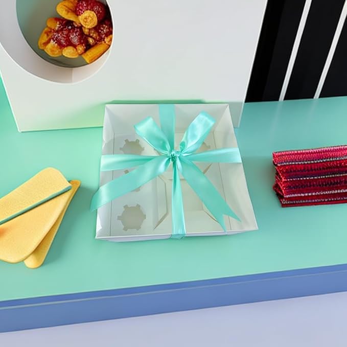Bento Cake and Cupcake Box 2-in-1 4-inch Cake and 5 Cupcakes Box 5 Sets - Image 5