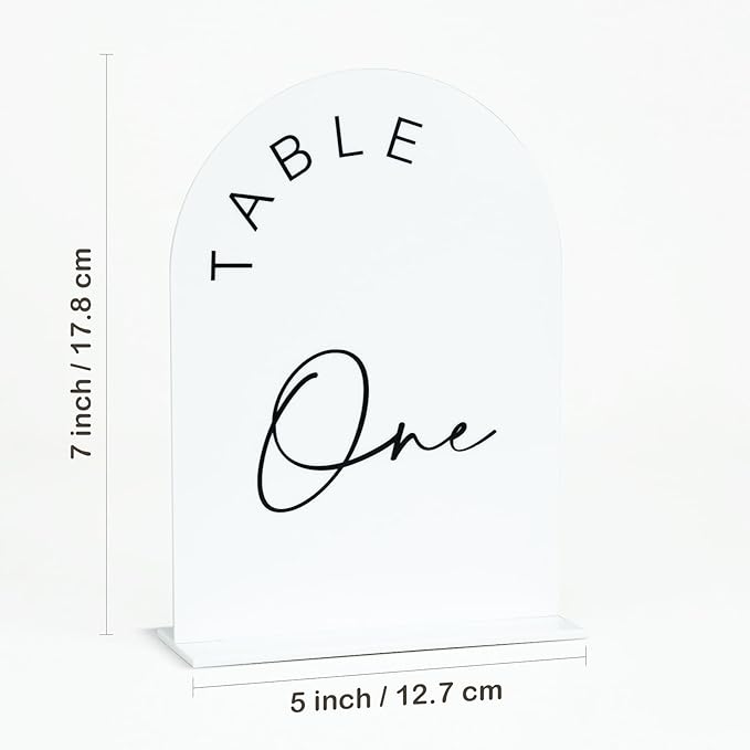 JINMURY White Arch Wedding Table Numbers 1-15 - Image 2