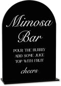 Black Mimosa Bar Sign, Open Bar Signs, Wedding Engagement Bridal Shower Decor by AASRR