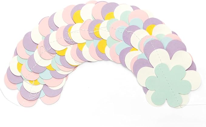 Pastel-Rainbow Colorful Party-Decorations Streamers-Garland - 52ft Flower - Image 7