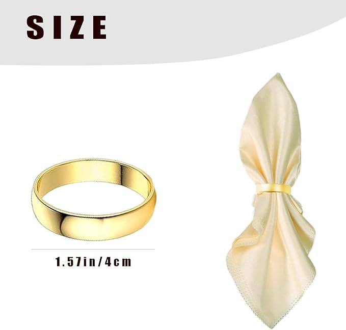 Gold Napkin Rings-40 Pcs Stainless Steel Napkin Rings, Metal Napkin Ring - Image 3