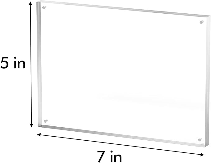 5x7 Acrylic Picture Frame 5 Pack, Desktop Display Decor Gift - Image 3