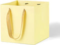 Beige Yellow Paper Gift Bag Small Square Bottom Kraft Carboard Paper Bags by L%C3%B3ngF%C3%A8ngCh%C3%A9ngXi%C3%A1ng