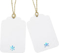 100Pcs Blank Gift Tags with String Iridescent Foil Snowflake Large Gift Tags by ASYEHJNR