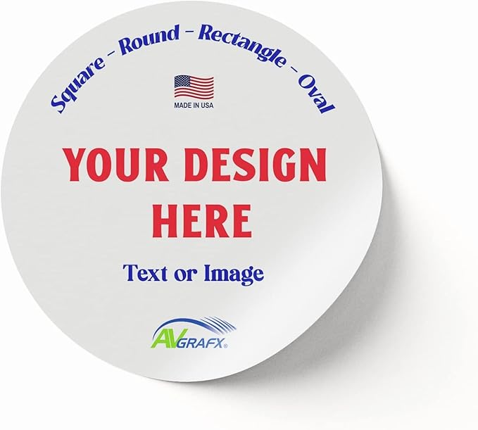 avgrafx Custom Stickers Personalized Labels Waterproof Dishwasher Safe Vinyl by avgrafx