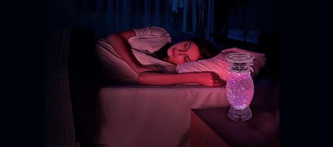 YAKii 9.5" Pineapple LED Color Changing Shine Lamp, Swirling Water Waves Lamp - Image 8