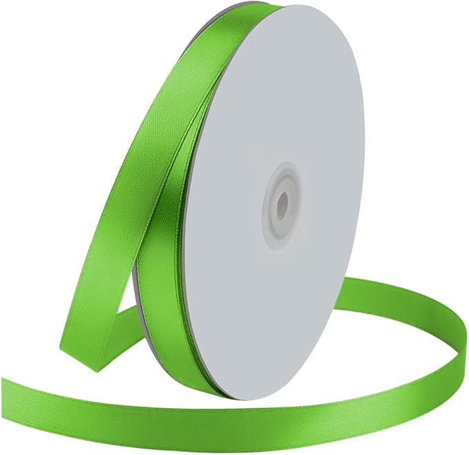 5/8" Wide x 100 Yards Single Face Polyester Satin Ribbon, Satin Ribbon by KMERLIFE