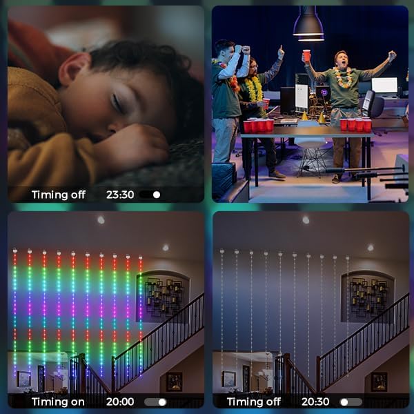 KPORE Smart Fairy Curtain Lights – 300 LED Color-Changing String - Image 6