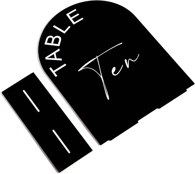 Black Arch Wedding Table Numbers 1-15 - Image 6