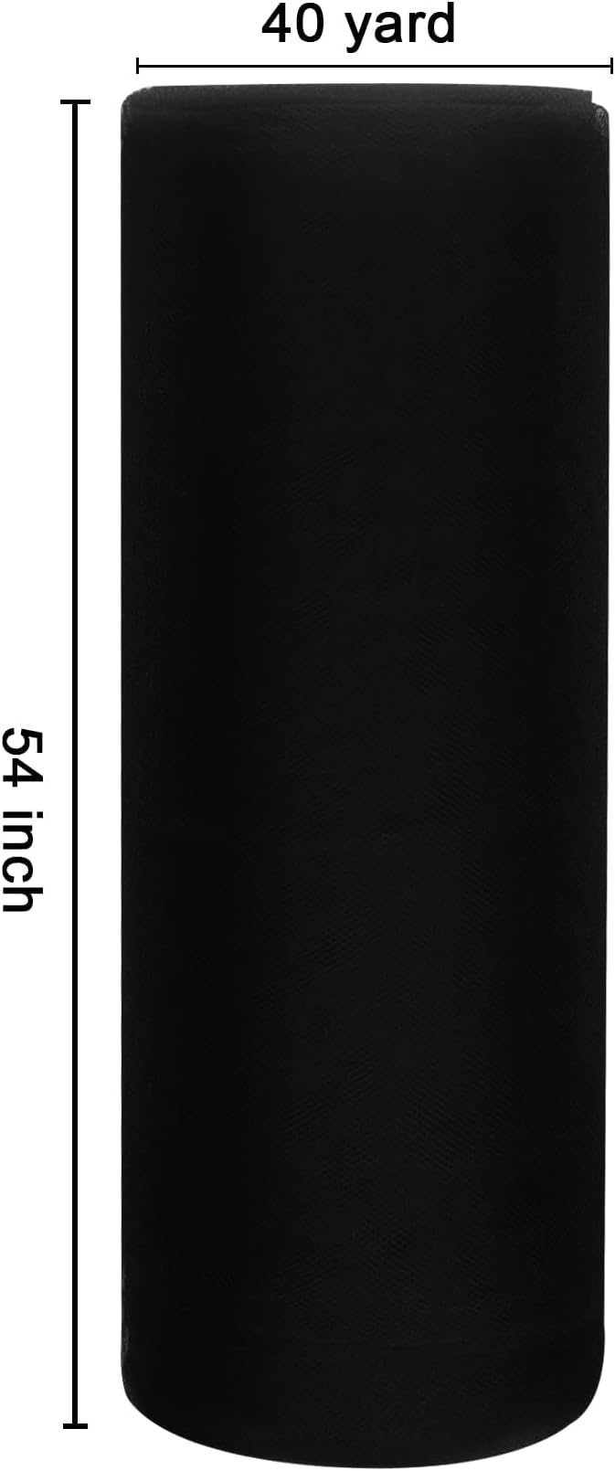 IONTACH Black Tulle Fabric Rolls 54 Inch by 40 Yards Fabric Tulle Bolt - Image 3