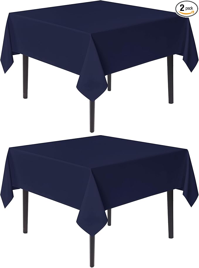 sancua Square Tablecloths 85x85 Inch, 2 Pack by sancua