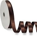 Coffee Satin Ribbon Double Faced Satin 1/2 inch x 55 Yards Polyester Ribbon by OZXCHIXU