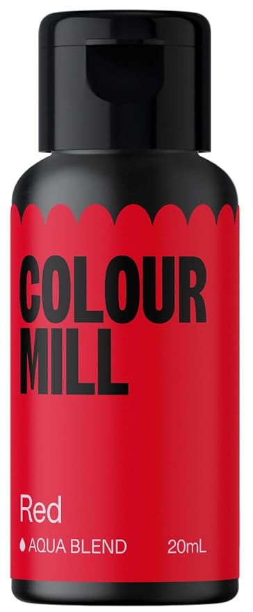 Colour Mill Aqua Blend Water-Based Food Coloring, 20 Milliliters Red by ColourMill