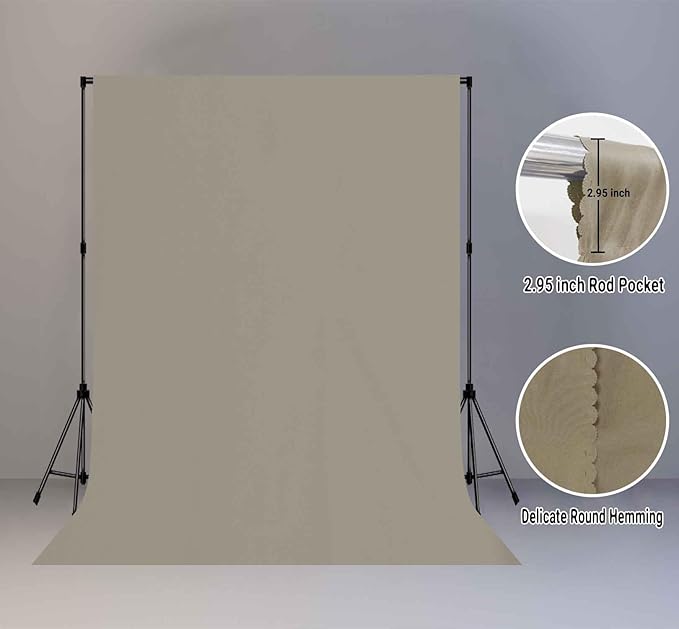 5x7FT Gray Screen Backdrop Photo Background, Pure Grey Color, Professional - Image 2