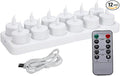 Rechargeable LED Tea Lights, Flickering Flameless Candles by Unknown