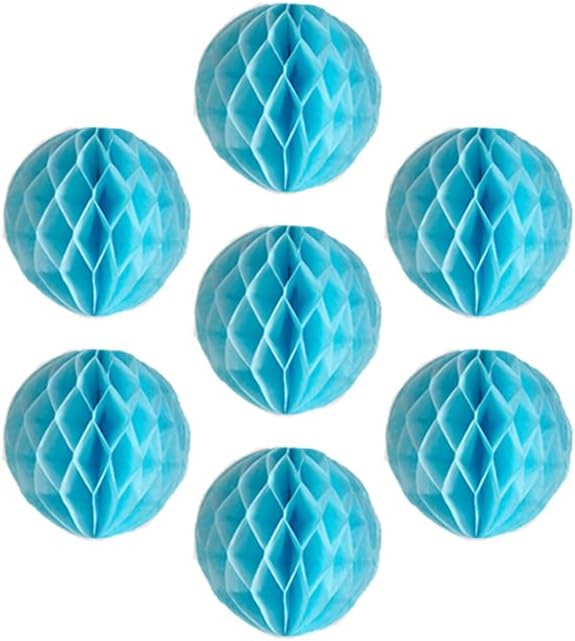 8pcs 8inch Paper Honeycomb Balls Decorative Tissue Honeycomb Balls Paper Pom by ZGjoy