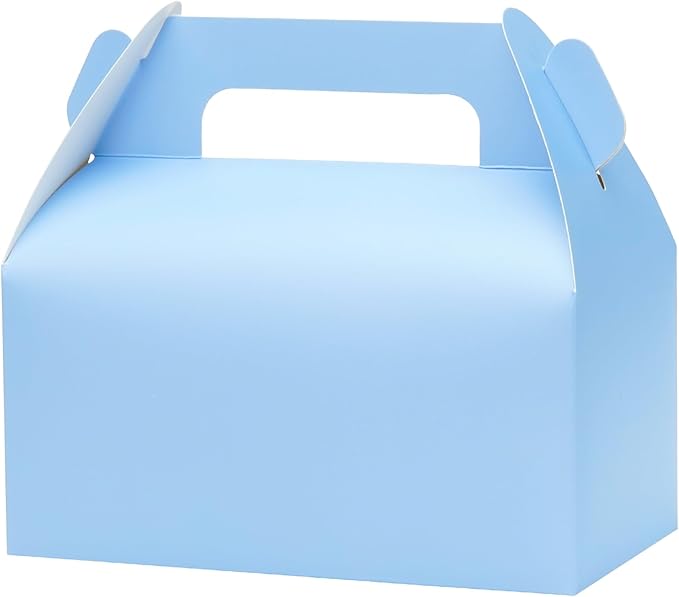 UnicoPak 30 Pack Baby Blue Gable Treat Boxes Party Favor Goodie Bag Boxes by UnicoPak