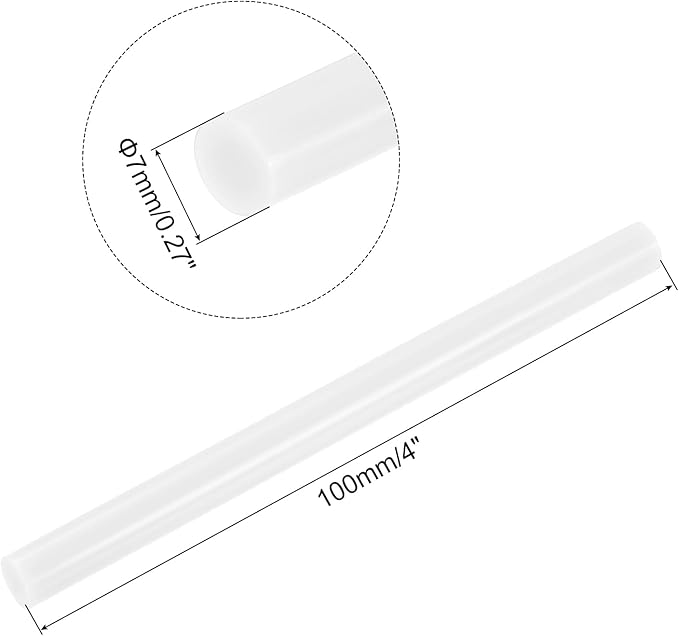 uxcell 20pcs Hot Glue Sticks for Glue Gun 7mm/0.27-inch x 4-inch Mini Hot Melt - Image 2