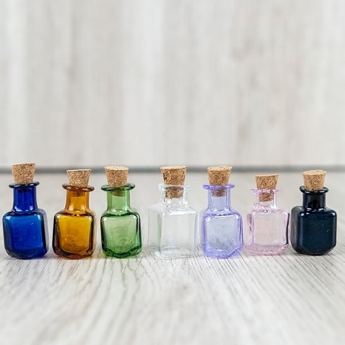 2ml Very Mini Rectangle Glass Color Bottles - Image 3