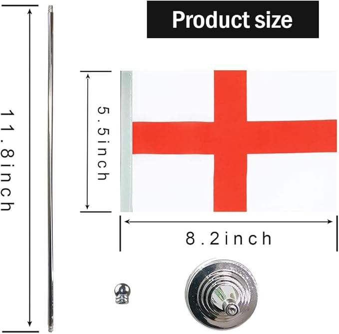 England Flag English Flags, Small Mini English Desk Flag, Used - Image 2