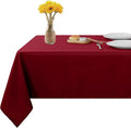 Fitable Rectangle Tablecloth Stain and Wrinkle Resistant Washable Polyester by Fitable