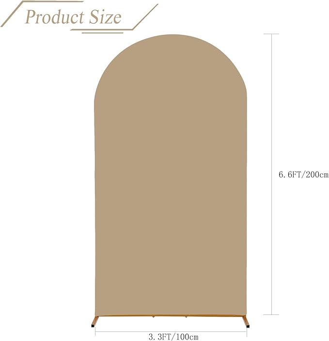 bricia Wedding Arch Backdrop Stand Cover, 6.6FT Double Sided Stretchy Arch - Image 2