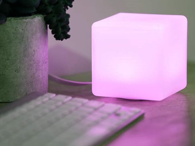 Mr.Go Rechargeable LED Color-Changing Light Cube 8", Dimmable Soothing Mood Lamp - Image 6