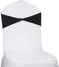 VDS Pack of 75 PCS | Black | Spandex Chair Sashes Bows Without Buckle | Stretch by VDS