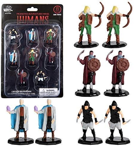 8 Painted Fantasy Bandit Mini Figures- All Unique Designs- 1" Hex-Sized - Image 2