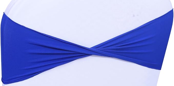MDS Pack of 200 Spandex Chair Sashes Bows Elastic Stretch Dining Chair Bands - Image 2