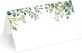 25 Pcs Greenery Place Cards, Watercolor Blank Tent Name Cards by Unknown