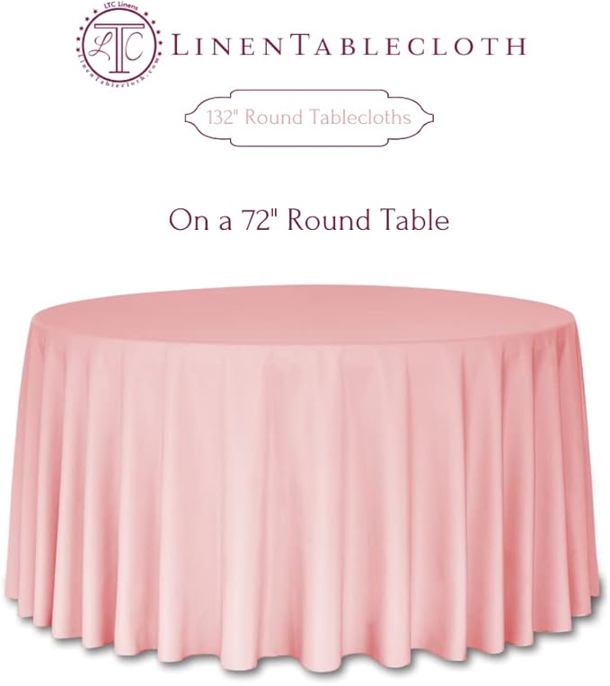 LTC LINENS Orange Round Tablecloth - Image 6