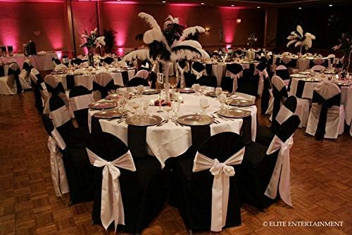 Obstal 10 PCS Burgundy Satin Chair Sashes Bows - Image 7
