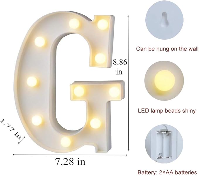 MUMUXI Marquee Light Up Letters | Large Light Up Numbers | Battery Powered and - Image 2