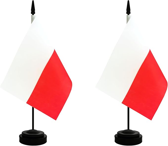 2 Pack Poland Desk Flag, Polish Table Office Flag by Unknown