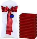 MDS Pack of 150 PCS Satin Chair Sashes Charmeuse Sateen Dining Chair Bows by MDS