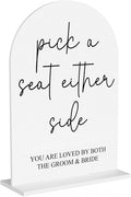 Pick a Seat Not a Side Wedding Sign, Engagement Bridal Shower Decor fo Ceremony by AASRR
