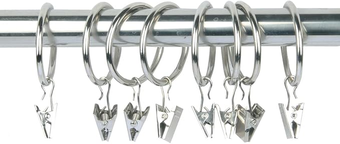 30 Pcs Curtain Clips with Hooks, Heavy Duty Metal Shower Clip Hook Set - Image 4