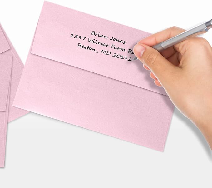LUXPaper A7 Invitation Envelopes | Peel & Press | 5 1/4" x 7 1/4" | Rose Quartz - Image 6