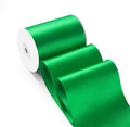 4 Inch 25 Yard Wide Satin Ribbon Green, Solid Fabric Large Ribbon Roll by HimBen
