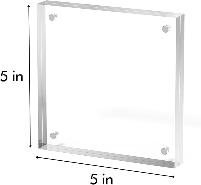 5x5 Acrylic Picture Frame 5 Pack, Desktop Display Decor Gift - Image 3