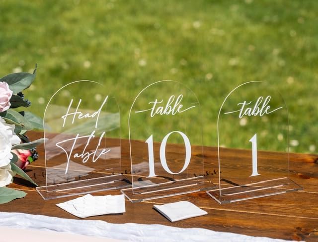 Clear Arch Acrylic Table Numbers by SublimeSoir%C3%A9e