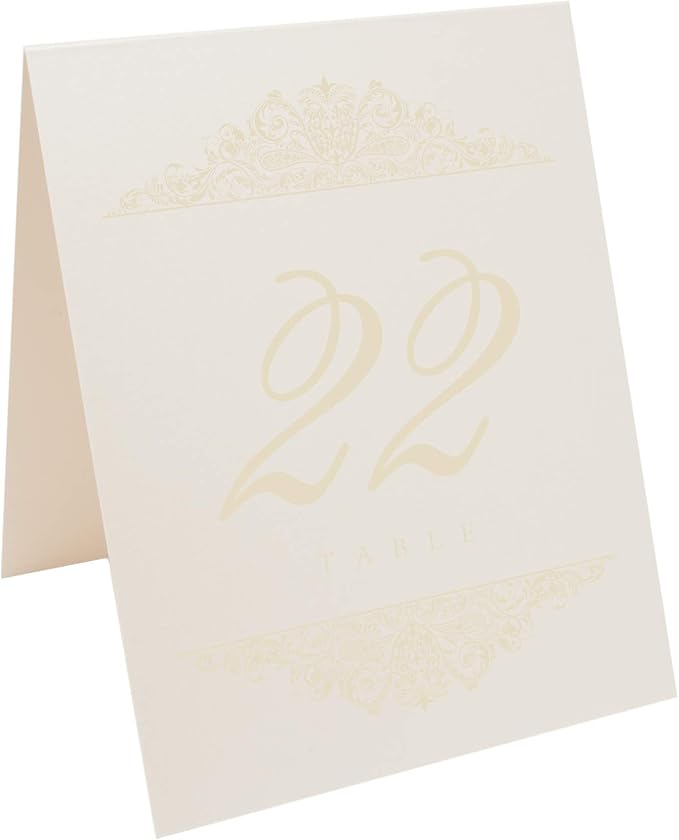 Paisley Wedding Table Numbers, Double Sided, Tent or Use in a Stand - Image 2