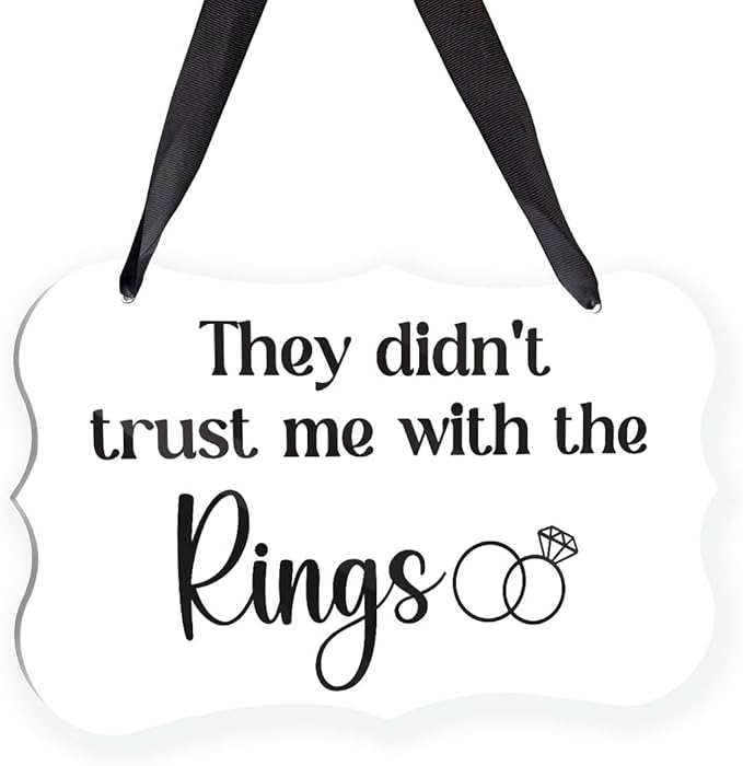 Acrylic Wedding Sign, Ring Bearer Sign, by Unknown