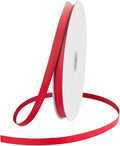 3/8" X 100 Yards Red Grosgrain Ribbon, Premium Grosgrain Ribbon by KMERLIFE