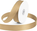 1 inch Wide x 50 Yards Champagne Gold Single Faced Polyester Satin Ribbon by KMERLIFE