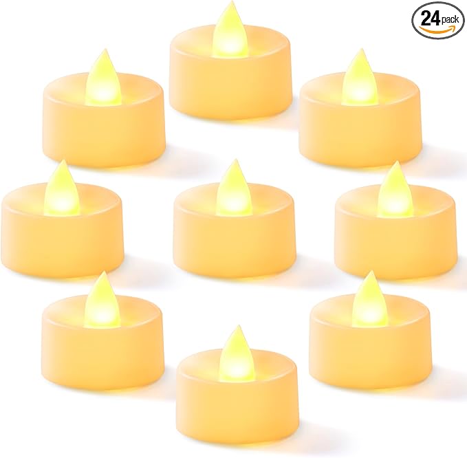 Homemory 24-Pack Flameless LED Tea Lights Candles Battery Operated, 200+Hour by Homemory