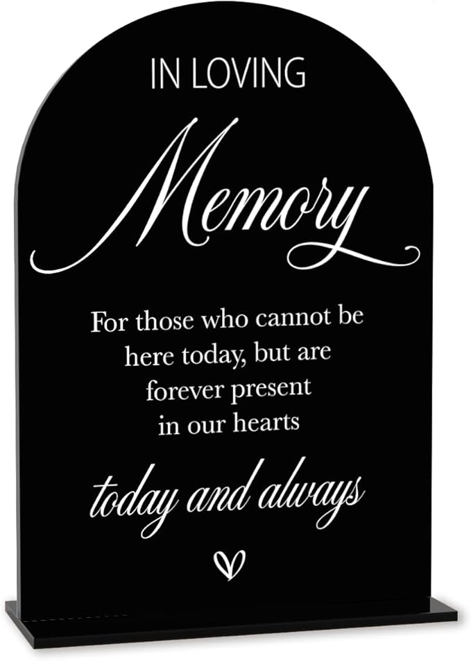 Black In Loving Memory Wedding Sign, In Memory Wedding Sign by AASRR