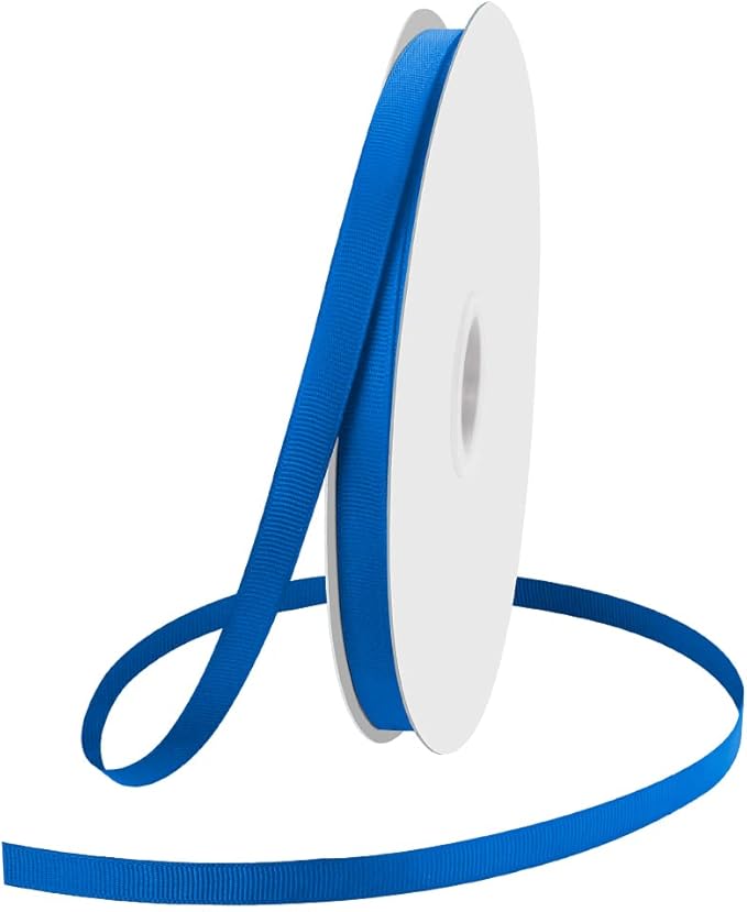 3/8" X 100 Yards Royal Blue Grosgrain Ribbon, Premium Grosgrain Ribbon by KMERLIFE