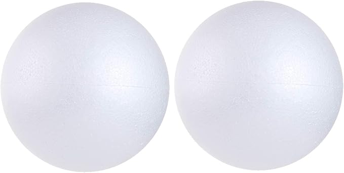 2PCS 7.9 Inch White Foam Balls Polystyrene Craft Balls Foam Balls by CCINEE